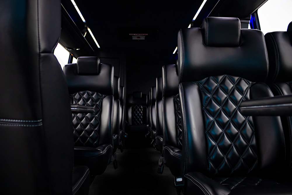 Leather Interior of the executive coach